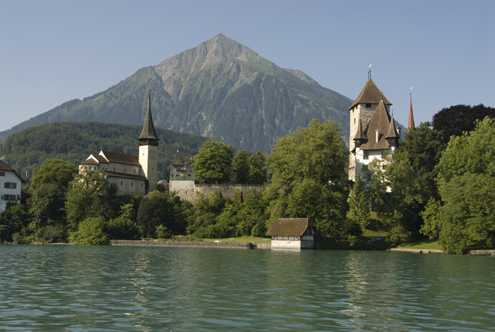 Niesen mit Schloss Spiez