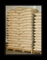 Die grünen Kaffeebohnen stehen bereit für den Export
